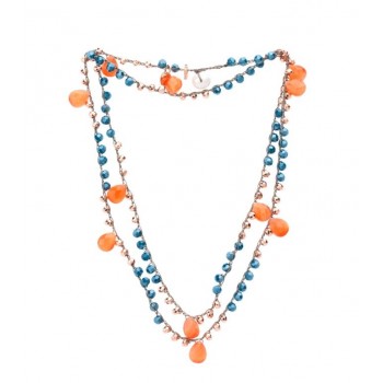 Collana uncinetto con Goccie